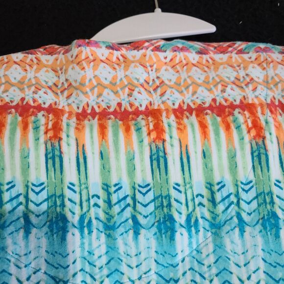 Ruby Rd Petites Womens Blouse Multi-Color Size PS Cotton Blend Stretch Pullover - Picture 11 of 12